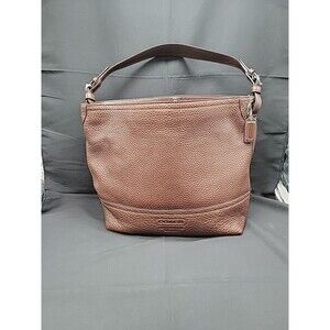 Coach Brown Pebbled Leather Shoulder Bag F11662 11x15x5